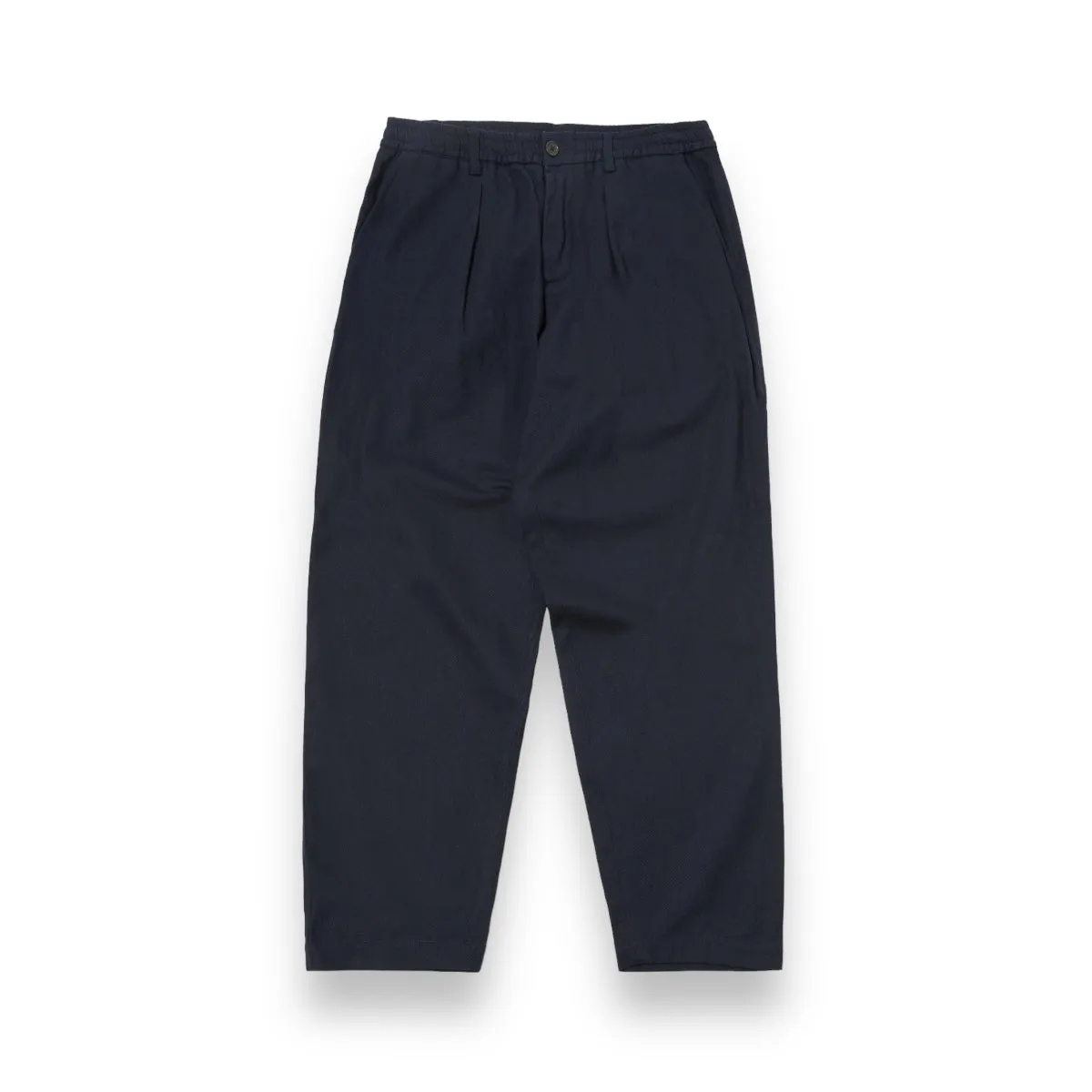 Universal Works Pleated Track Pant 29181 Winter Twill navy