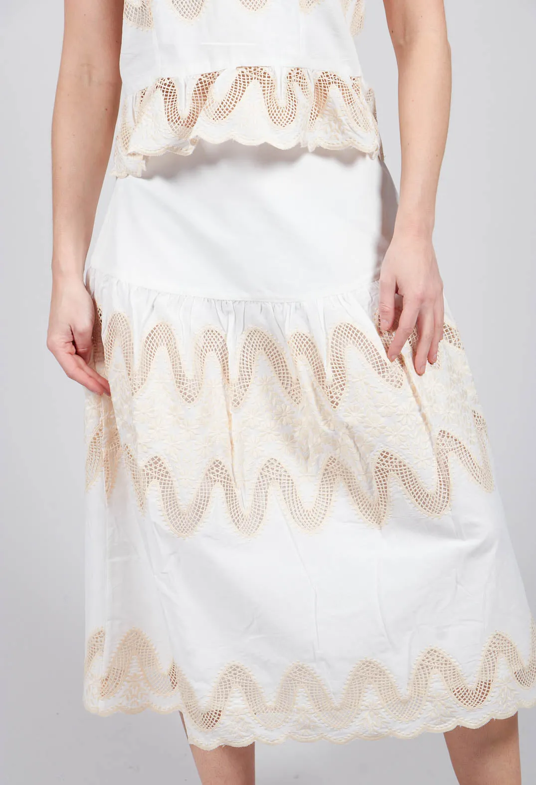 Villeneuve Skirt in Blanc