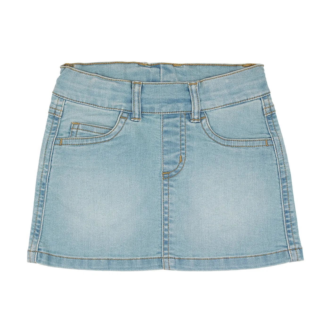 Villervalla Light Wash Stretch Denim Skirt