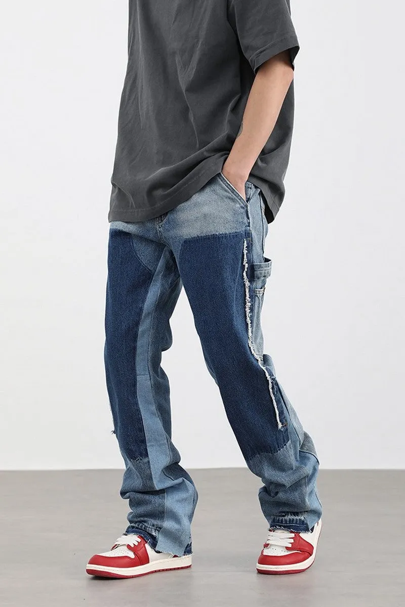 Vintage Stitched Flared Jeans