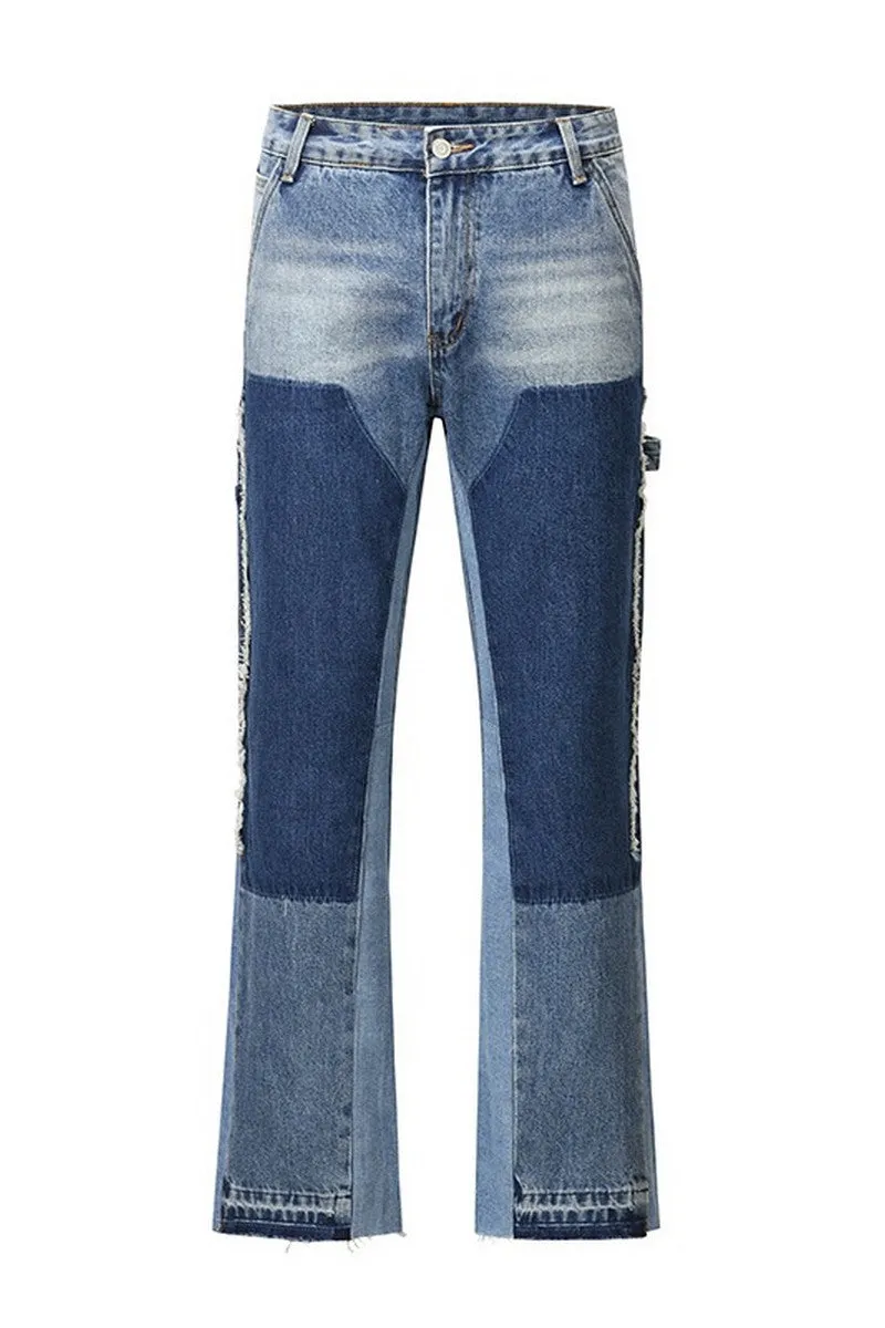 Vintage Stitched Flared Jeans