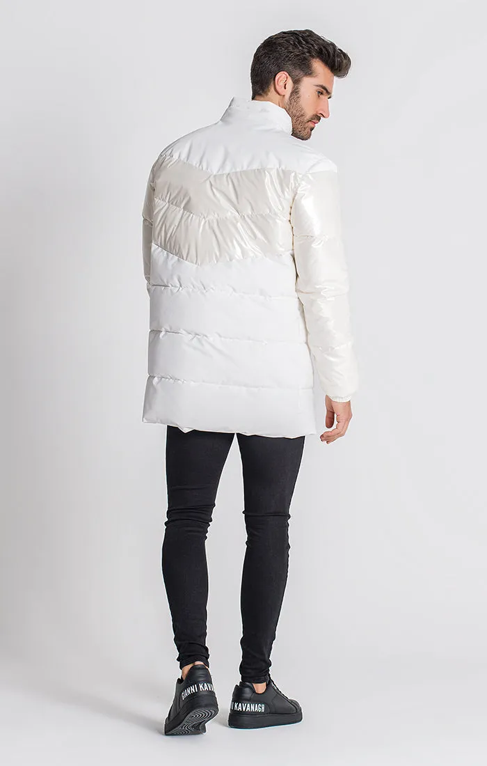 White Division Puffer Coat