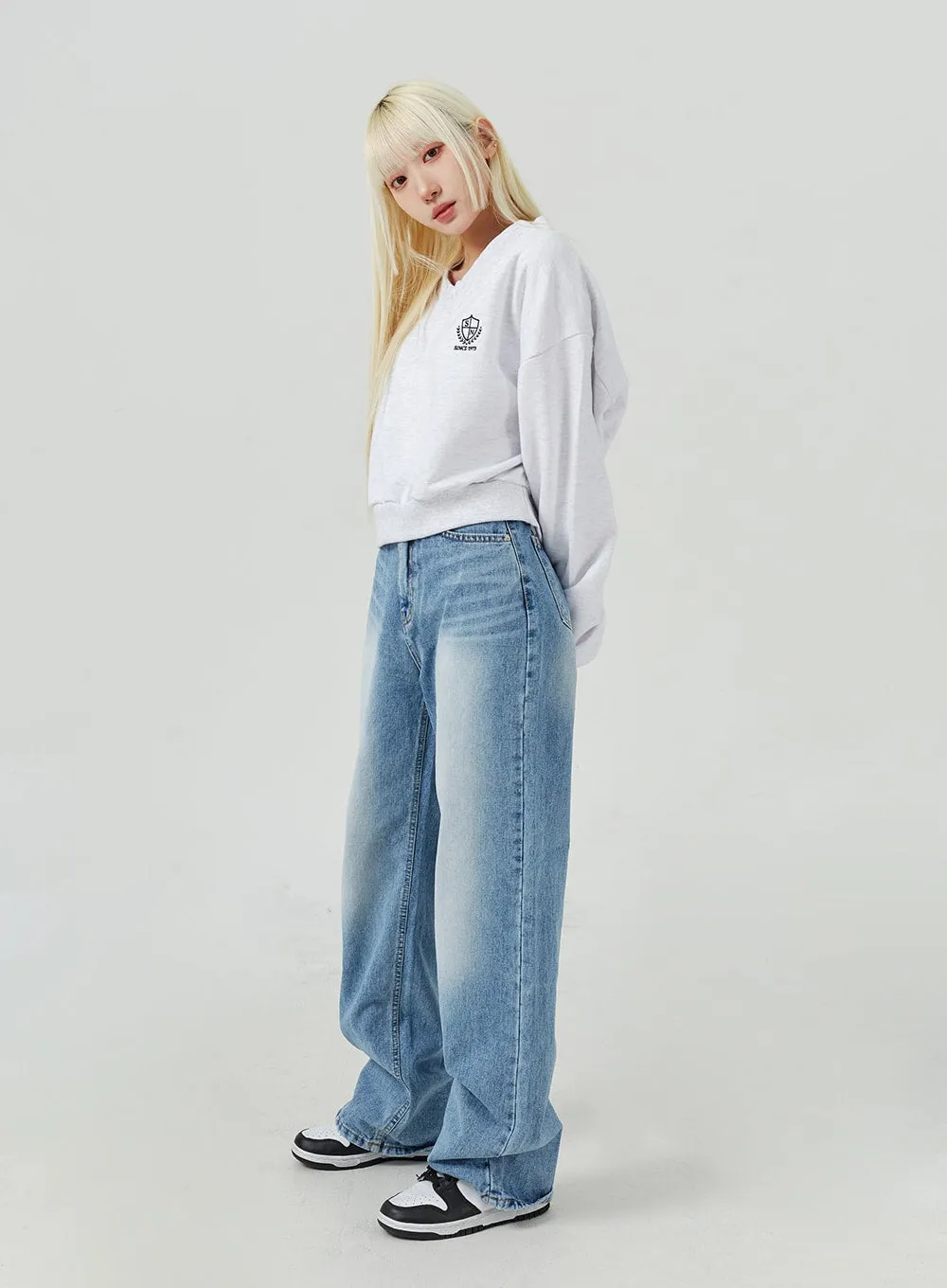 Wide Leg High Waist Jeans BM323