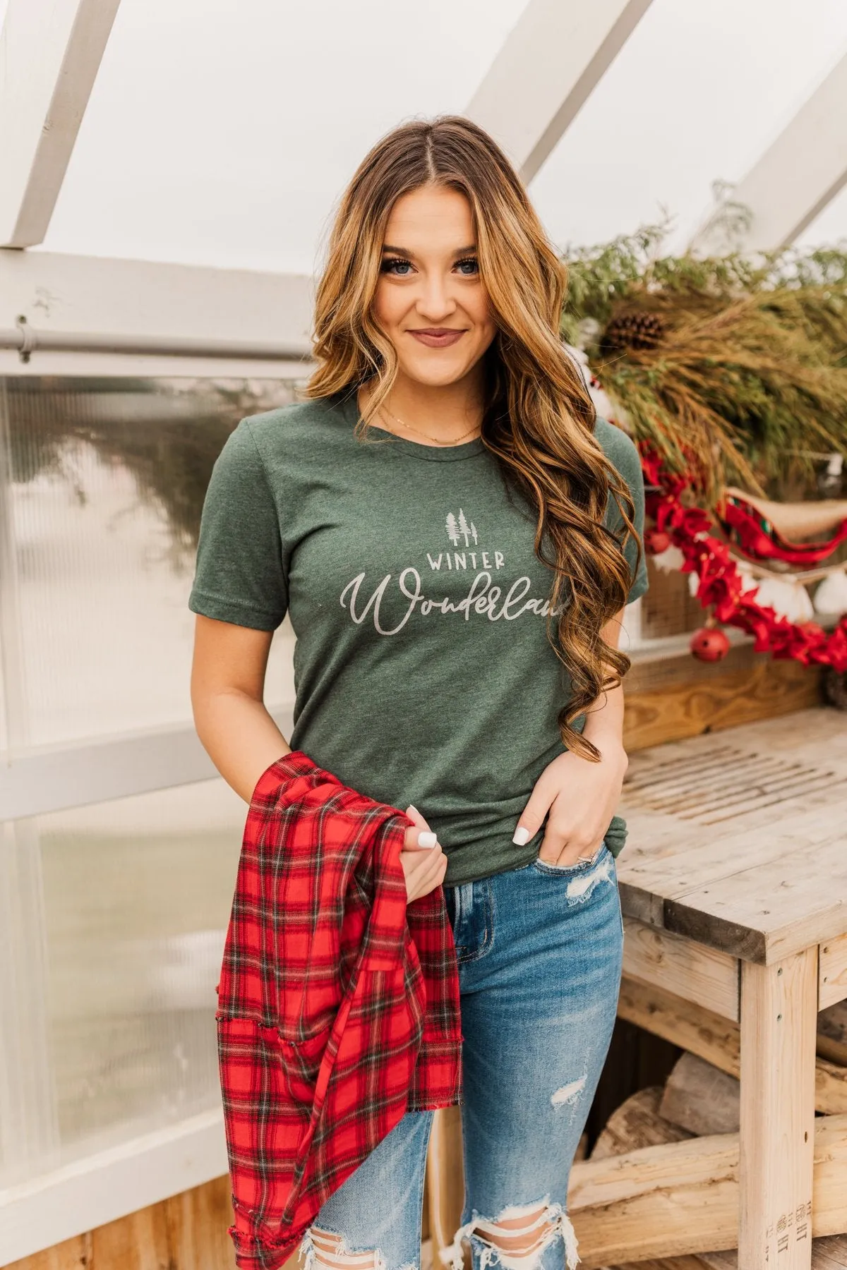 Winter Wonderland Graphic Tee- Wintergreen