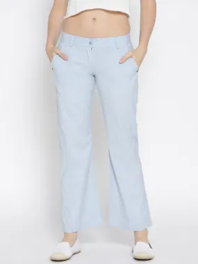 Women Solid Flared Trousers