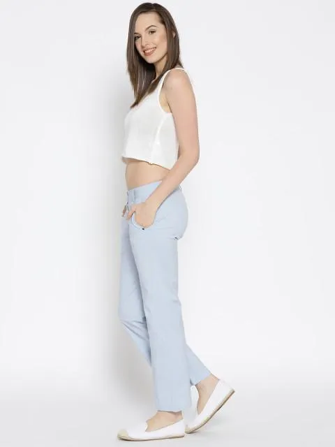 Women Solid Flared Trousers