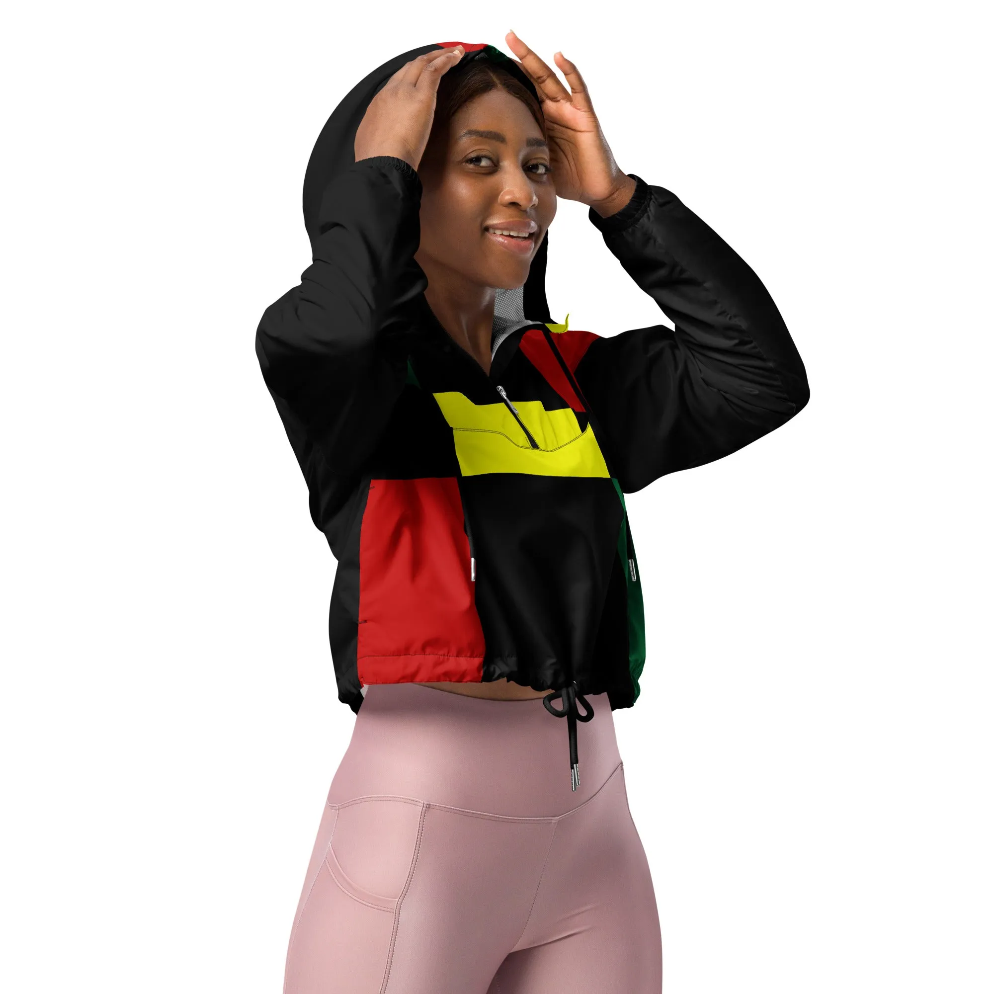 Women’s cropped windbreaker Black History