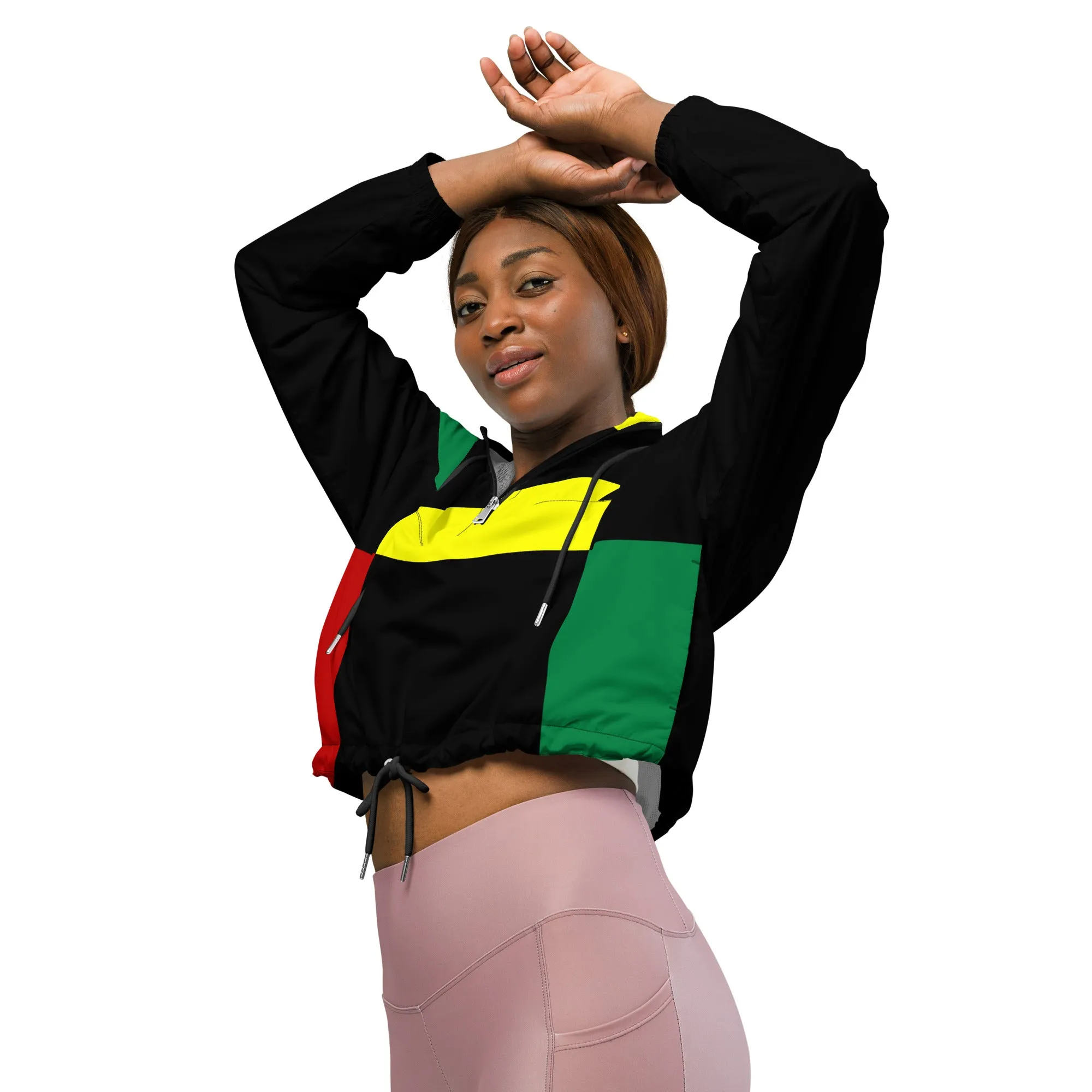 Women’s cropped windbreaker Black History