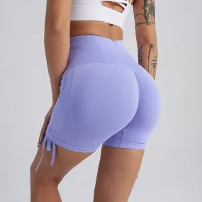 Women's Drawstring High Waist Push-Up Butt Lifting Scrunch Yoga Shorts