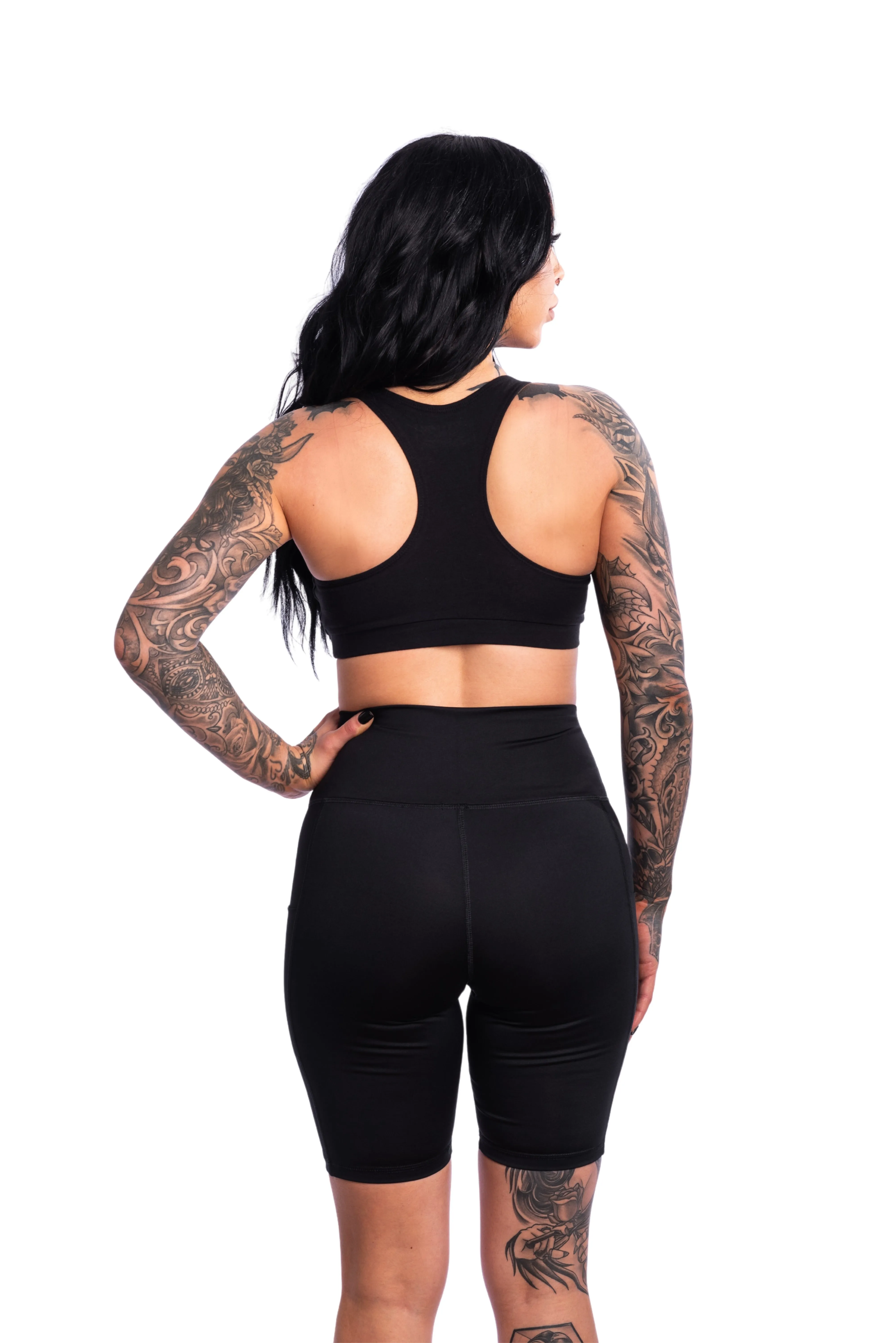 Women's Inked Logo High Waist Biker Short