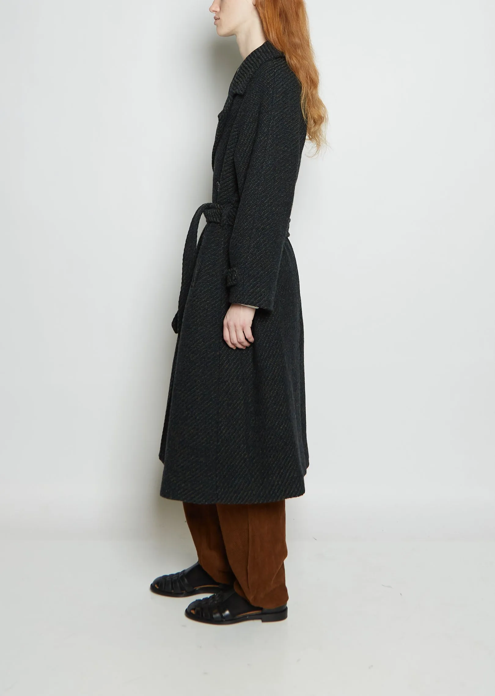 Wool Roving Raglan Coat