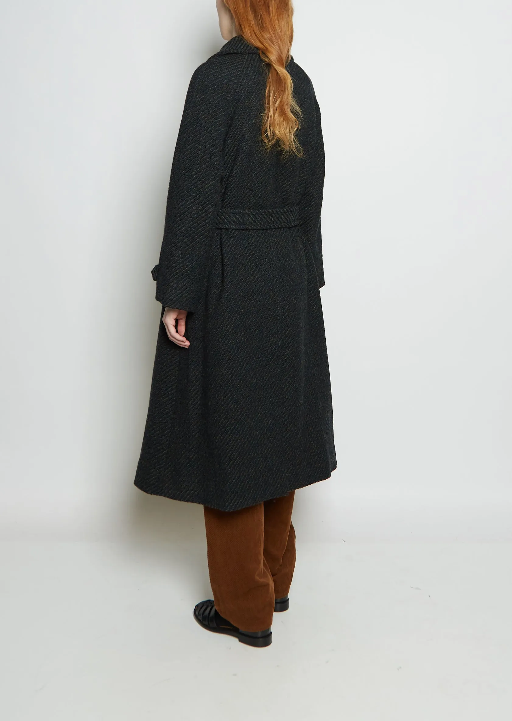 Wool Roving Raglan Coat