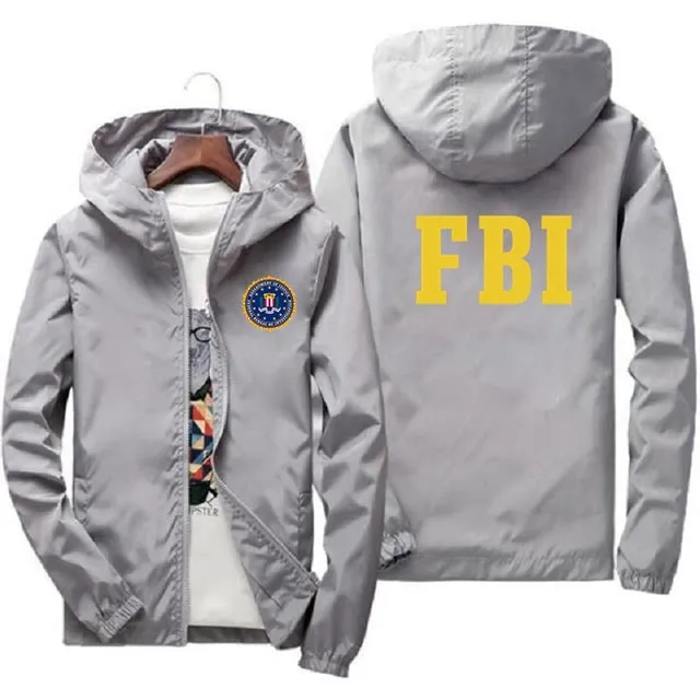 Xituodai fashion Zipper Men women Hoodies Jacket FBI Print sport hip hop Casual Zip Up Unisex Long Sleeve hoodie jacket coat top