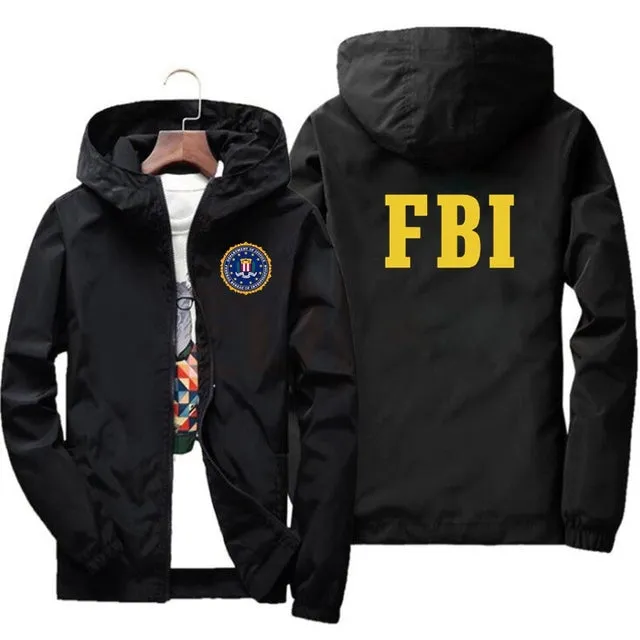 Xituodai fashion Zipper Men women Hoodies Jacket FBI Print sport hip hop Casual Zip Up Unisex Long Sleeve hoodie jacket coat top