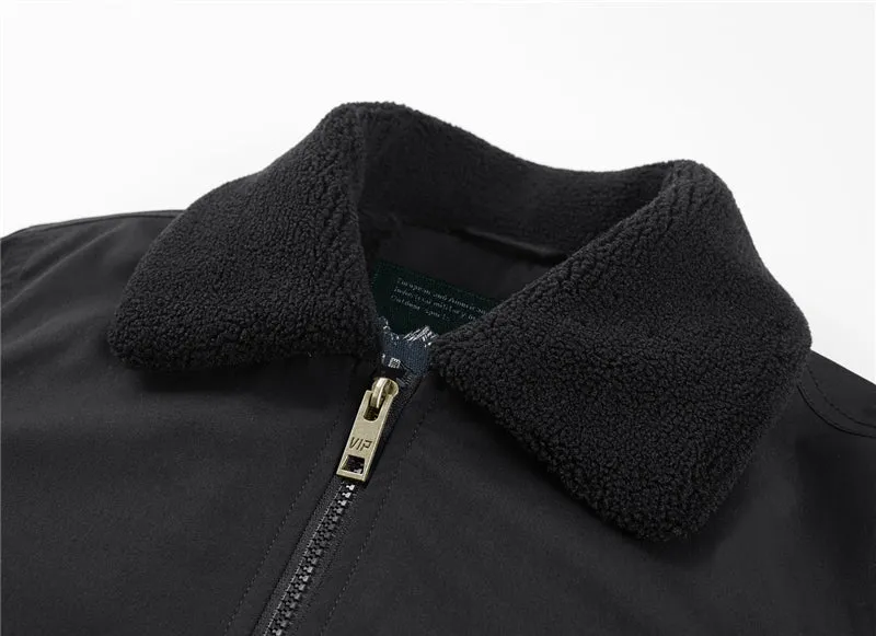 Xituodai Men Jacket Brand 2022 Winter New Thicken Fleece Warm Casual Jacket Men Coat Lamb Wool Fashion Military Windbreaker Jack