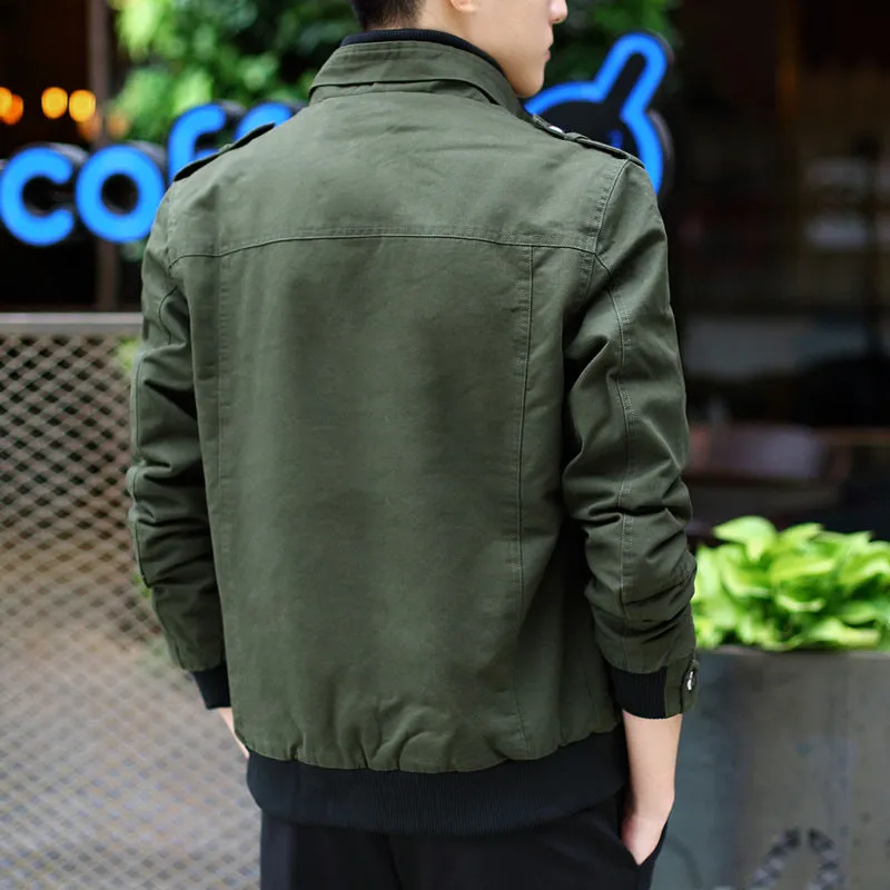 Xituodai Mens Jacket Fashion Army Military Jacket Man Coats Bomber Jacket Stand Male Casual Coats Streetwear Chamarras Para Homb